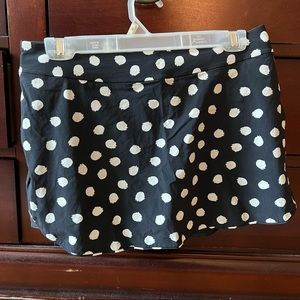 Outdoor Voices Black and White Polka Dot exercise skirt